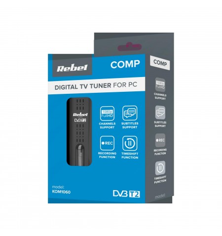 Rebel Comp Tuner DVB-T2,DVB-C,DVB-T H.265 HEVC USB