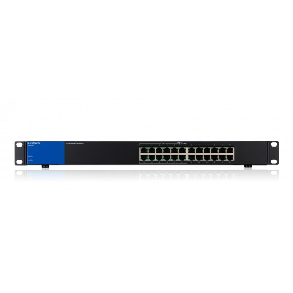 Linksys LGS124P Ne-valdomas Gigabit Ethernet (10/100/1000) Juoda 1U Maitinimas per Eternetą (PoE)
