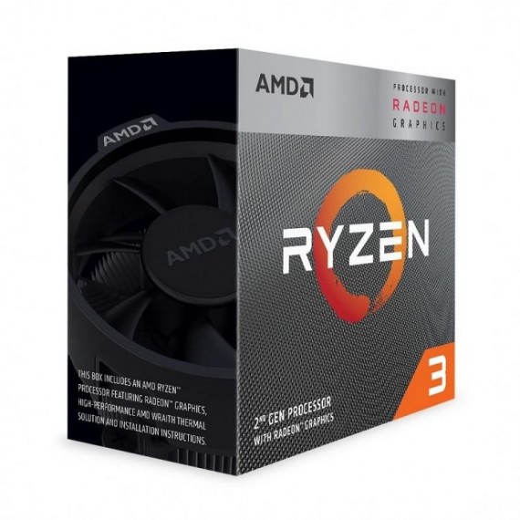 CPU|AMD|Ryzen 3|3200G|3600 MHz|Cores 4|4MB|Socket SAM4|65 Watts|GPU Radeon Vega 8|BOX|YD3200C5FHBOX
