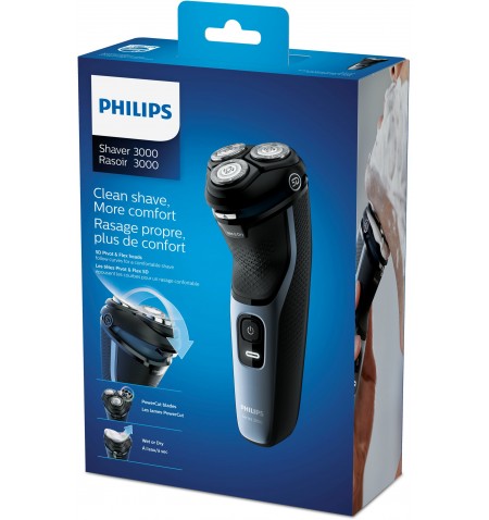 Philips 3000 series Wet or Dry electric shaver, Series 3000