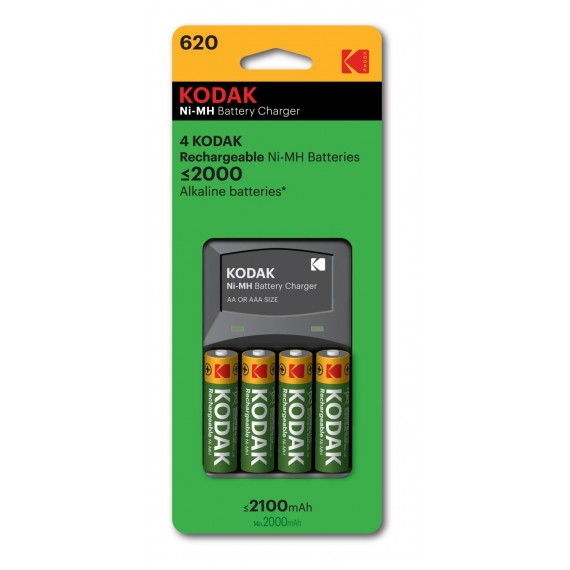 Kodak K620E 4 slot charger for AA or AAA Ni-MH battery including 4 AA battery (WW version)