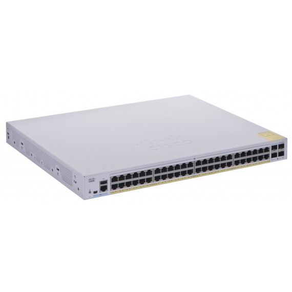 Cisco CBS250-48P-4X-EU tinklo komutatorius Valdomas L2/L3 Gigabit Ethernet (10/100/1000) Sidabras