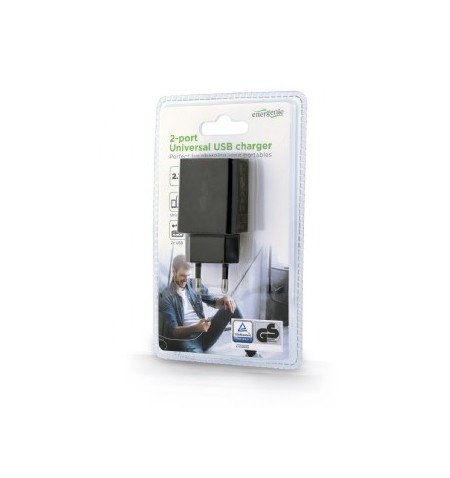 Gembird EG-U2C2A-03-BK mobile device charger Black Indoor