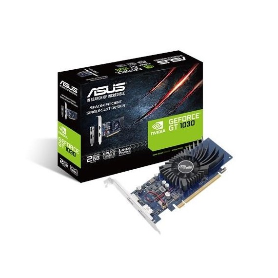 Graphics Card|ASUS|NVIDIA GeForce GT 1030|2 GB|64 bit|PCIE 3.0 16x|GDDR5|Memory 6008 MHz|GPU 1266 MHz|Single Slot Fansink|1xHDMI