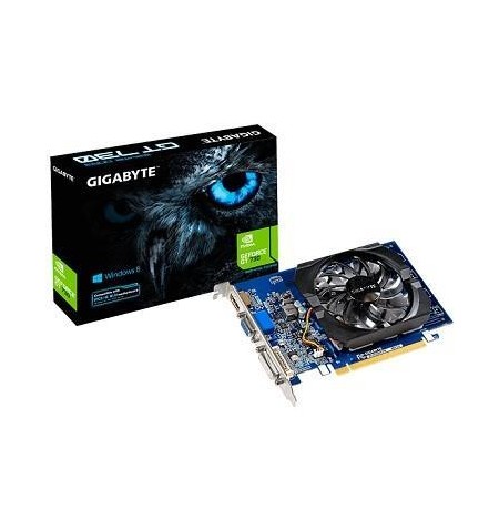 Graphics Card|GIGABYTE|NVIDIA GeForce GT 730|2 GB|64 bit|PCIE 2.0 8x|GDDR3|Memory 1600 MHz|GPU 902 MHz|Single Slot Fansink|1x15p