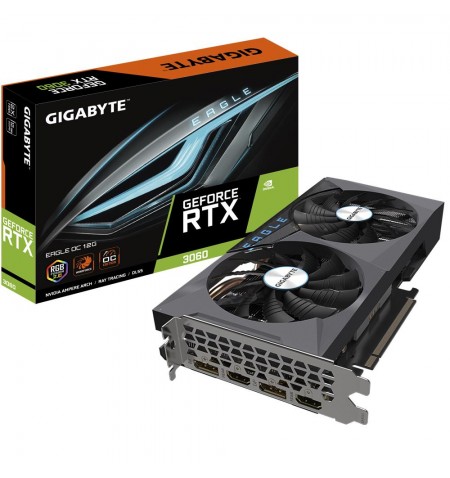 Graphics Card|GIGABYTE|NVIDIA GeForce RTX 3060|12 GB|192 bit|PCIE 4.0 16x|GDDR6|Memory 15000 MHz|GPU 1807 MHz|2xHDMI|2xDisplayPo