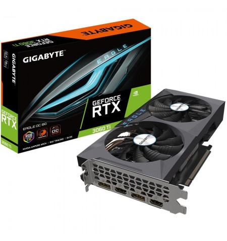 Graphics Card|GIGABYTE|NVIDIA GeForce RTX 3060 Ti|8 GB|256 bit|PCIE 4.0 16x|GDDR6|Memory 14000 MHz|GPU 1695 MHz|2xHDMI|2xDisplay