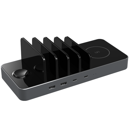 Prestigio ReVolt A6, 6-in-1 charger  2 wireless interfaces: for all gadgets that support Qi wireless charging standard 5W/7.5W/1