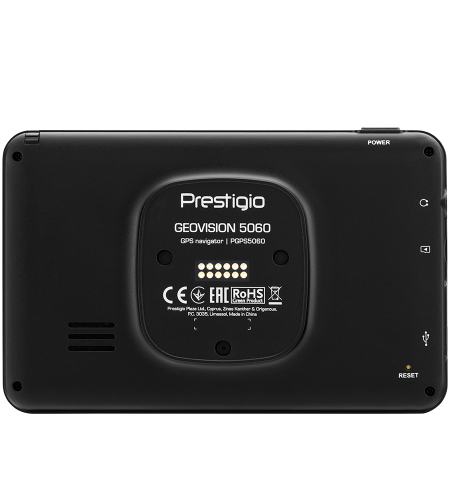 Prestigio GeoVision 5060, 5  (480 272) TN display, WinCE 6.0, 800MHz Mstar MSB2531 Cortex A7, 128MB DDR, 4GB Flash, 600mAh batte