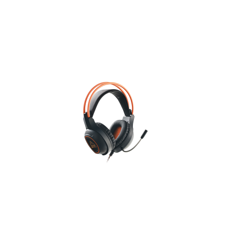 CANYON Nightfall GH-7 Gaming headset with 7.1 USB connector, adjustable volume control, orange LED backlight, cable length 2m, B