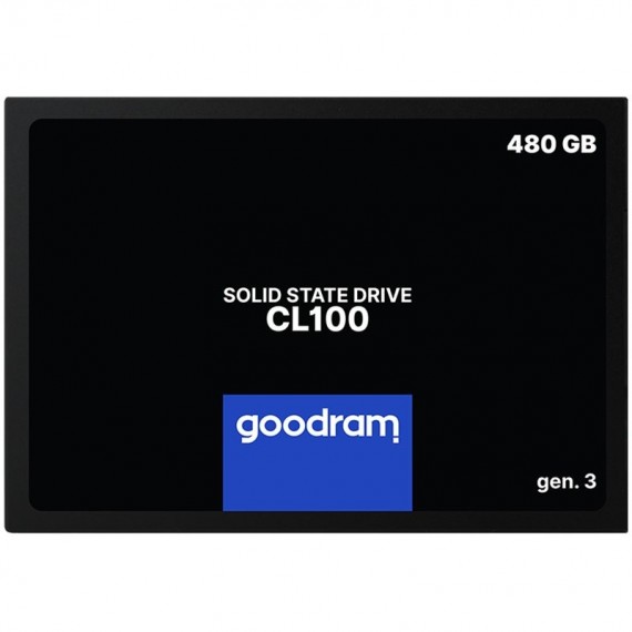 GOODRAM CL100 GEN. 3 480GB SSD, 2.5” 7mm, SATA 6 Gb/s, Read/Write: 540 / 460 MB/s