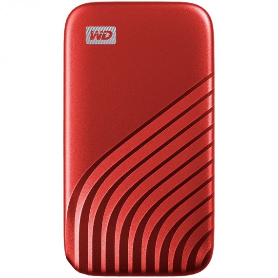 WD 500GB My Passport SSD - Portable SSD, up to 1050MB/s Read and 1000MB/s Write Speeds, USB 3.2 Gen 2 - Red