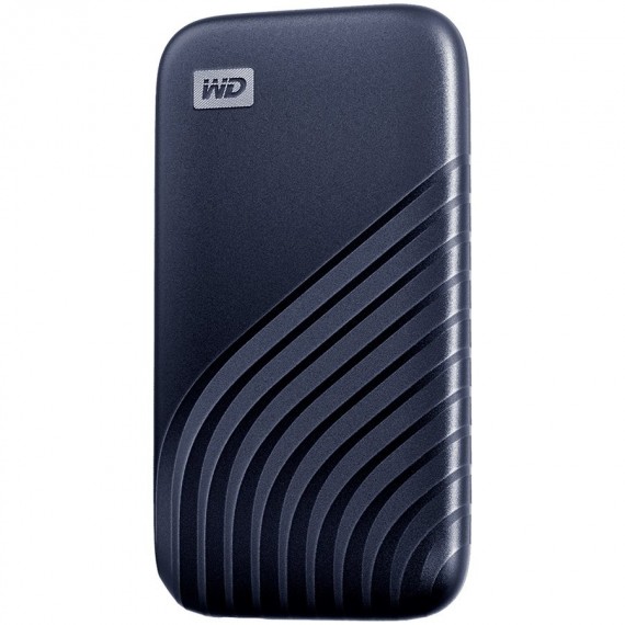 WD 500GB My Passport SSD - Portable SSD, up to 1050MB/s Read and 1000MB/s Write Speeds, USB 3.2 Gen 2 - Midnight Blue