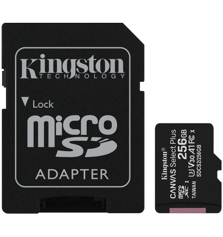 Kingston 256GB microSDXC Canvas Select Plus 100R A1 C10 Card + ADP EAN: 740617298710