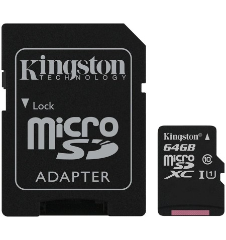 Kingston 64GB micSDXC Canvas Select Plus 100R A1 C10 Card + ADP EAN: 740617298697