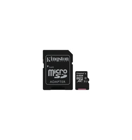 Kingston 64GB micSDXC Canvas Select Plus 100R A1 C10 Card + ADP EAN: 740617298697