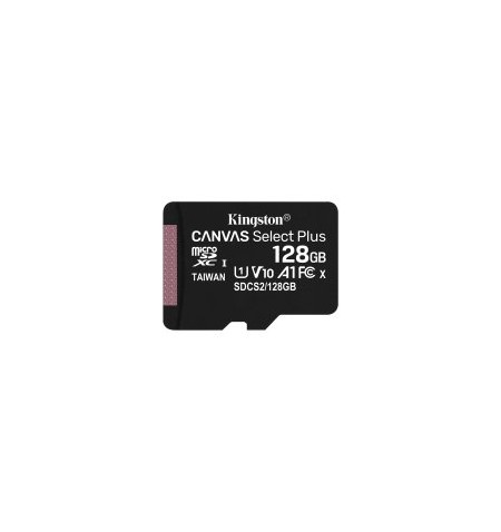 Kingston 128GB microSDXC Canvas Select Plus 100R A1 C10 Single Pack w/o ADP EAN: 740617299076