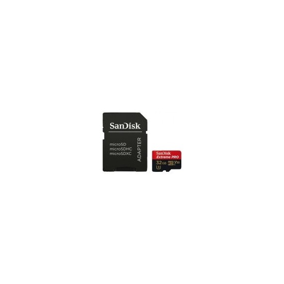 SanDisk Extreme Pro microSDHC 32GB + SD Adapter + Rescue Pro Deluxe 100MB/s A1 C10 V30 UHS-I U3  EAN: 619659155414