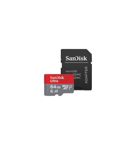 SANDISK 64GB Ultra MicroSD UHS-I Card with Adapter