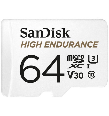 SANDISK 64GB MAX ENDURANCE microSDHC Card with Adapter