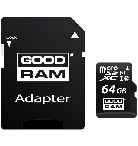 GOODRAM 64GB MICRO CARD class 10 UHS I + adapter