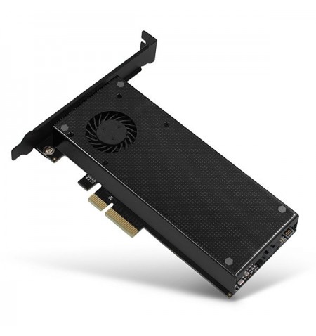 AXAGON PCEM2-DC PCI-E 3.0 4x - DUAL M.2 SSD (NVMe + SATA), dual voltage, up to 110mm SSD, fan + heatsink