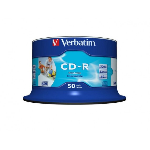 Verbatim CD-R AZO Wide Inkjet Printable no ID 700 MB 50 pc(s)