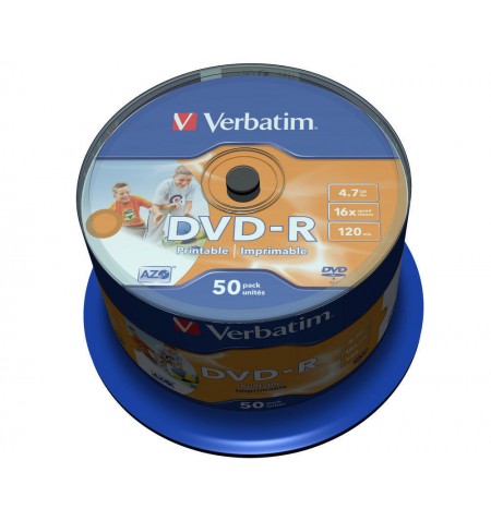 Verbatim 43533 neįrašytas DVD diskas 4,7 GB DVD-R 50 vnt
