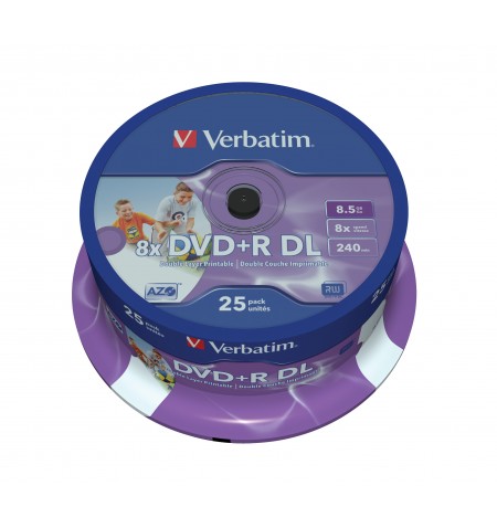Verbatim 43667 neįrašytas DVD diskas 8,5 GB DVD+R DL 25 vnt