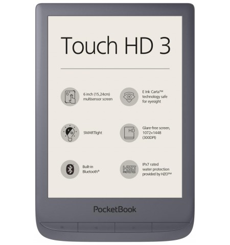 E-Reader|POCKETBOOK|Touch HD 3|6 |1072x1448|1xMicro-USB|Wireless LAN 802.11b/g/n|Grey|PB632-J-WW