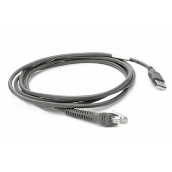 Zebra CBA-U21-S07ZBR serijinis kabelis Juoda 2,1 m USB EAS