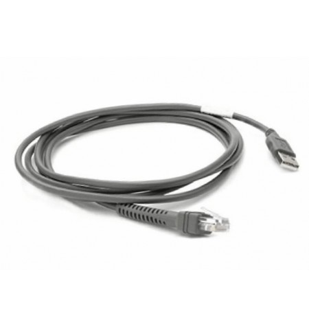Zebra CBA-U21-S07ZBR serijinis kabelis Juoda 2,1 m USB EAS