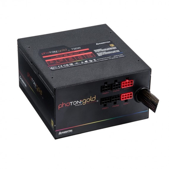 Chieftec Photon GOLD maitinimo blokas 750 W 20+4 pin ATX PS/2 Juoda