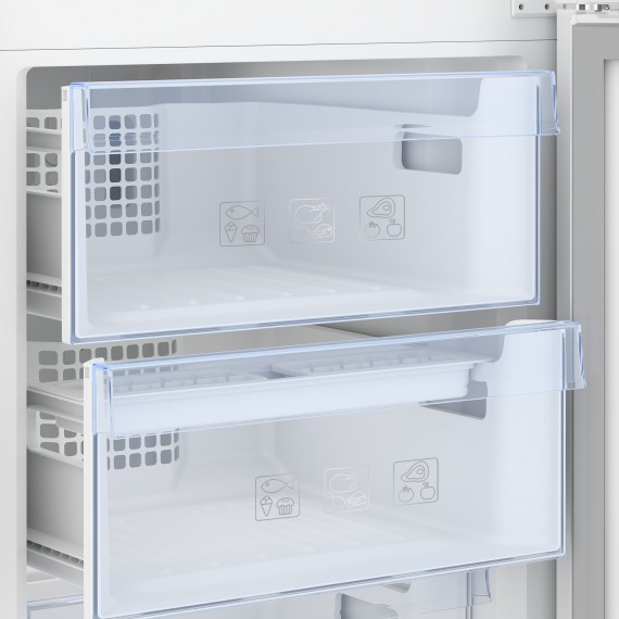 Beko RCNA406I40XBN fridge-freezer Freestanding 362 L E Stainless steel