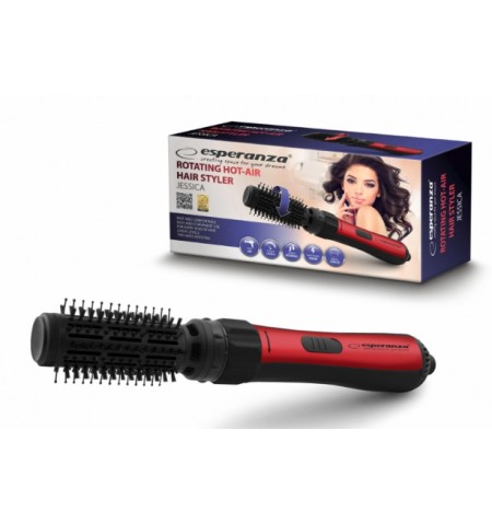 Esperanza EBL008 hair styling tool Hot air brush Black,Red 1.8 m 1000 W