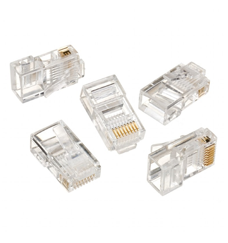 Cablexpert Modular plug 8P8C for solid LAN cable CAT5, UTP, 10 pcs. per bag