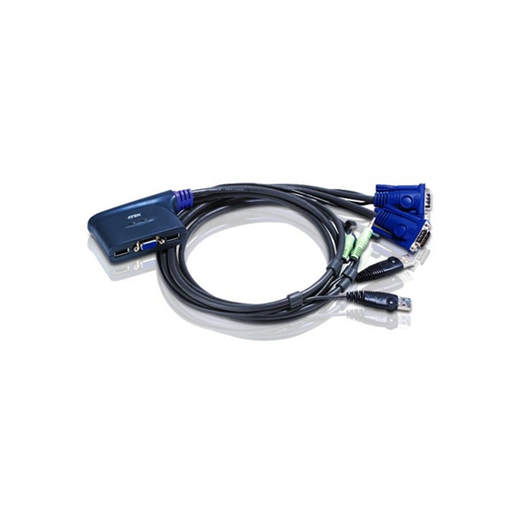 Aten 2-Port USB VGA/Audio Cable KVM Switch (0.9m)