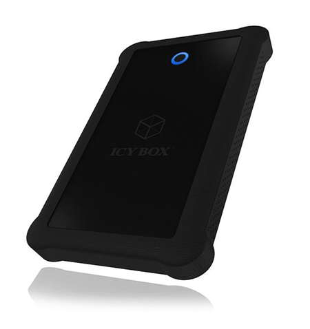 Raidsonic ICY BOX IB-233U3-B External enclosure for 2.5  SATA HDD/SSD with USB 3.0 interface and silicone protection sleeve 2.5 