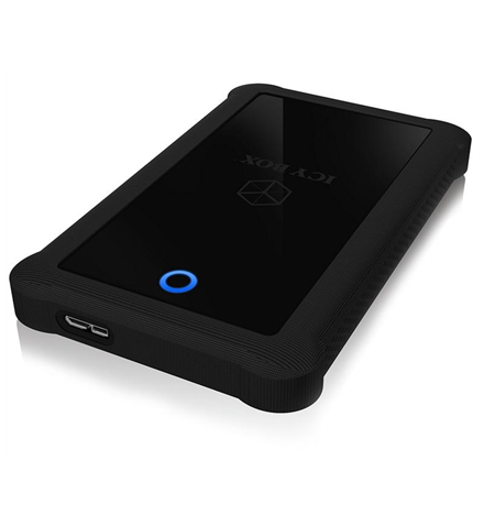 Raidsonic ICY BOX IB-233U3-B External enclosure for 2.5  SATA HDD/SSD with USB 3.0 interface and silicone protection sleeve 2.5 