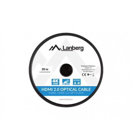 Lanberg CA-HDMI-20FB-0200-BK optical cable HDMI M/M 20m v2.0 4K AOC