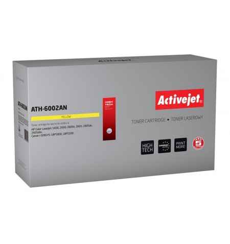 Activejet ATH-6002AN (vietoj HP 124A Q6002A, Canon CRG-707Y  Premium  2000 puslapiu  geltonos spalvos)