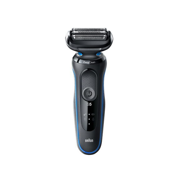 Braun Shaver 50-B4650cs Cordless, Charging time 1 h, Lithium Ion, Number of shaver heads/blades 3, Black/Blue, Wet & Dry