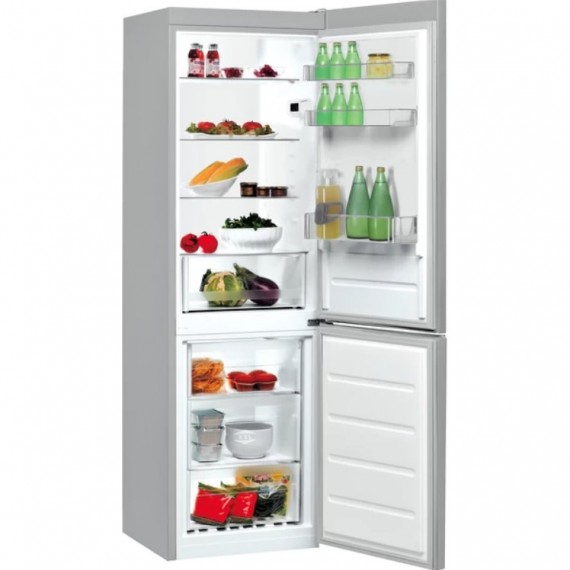 Indesit LI8 S1E S fridge-freezer Freestanding 339 L F Silver