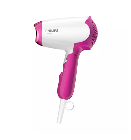 Philips Hair Dryer BHD003/00 1400 W, Number of temperature settings 2, White/Pink