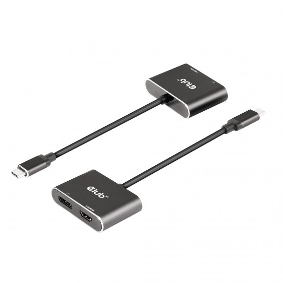 CLUB3D CSV-1552 vaizdo kabelio adapteris C tipo USB HDMI + DisplayPort