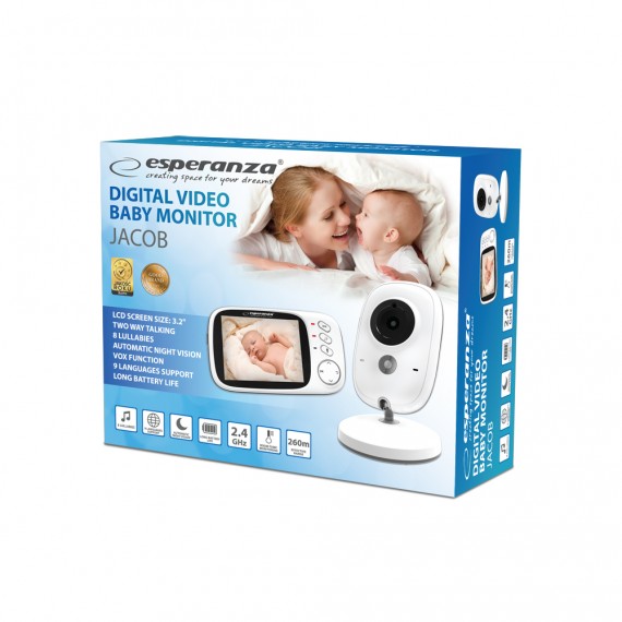 Esperanza EHM002 LCD kūdikiu monitorius 3,2  Baltas