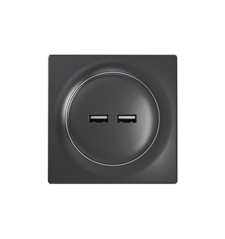 Fibaro FGWU-021-8 socket-outlet 2x USB Black
