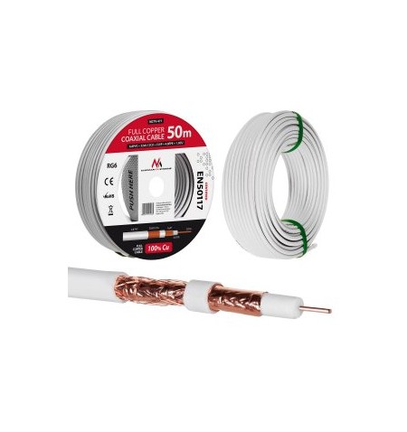 Cable coaxial Maclean MCTV-471 (50m   white color)