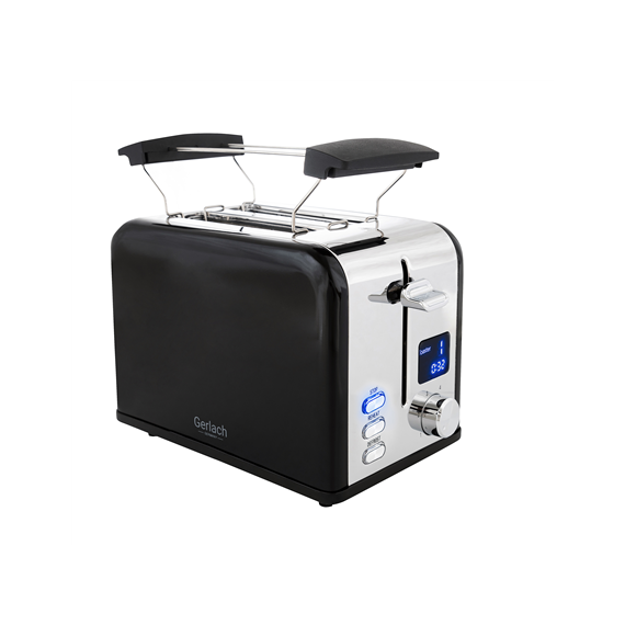 Gerlach Toaster GL 3221 Power 1100 W, Number of slots 2, Housing material Plastic, Black
