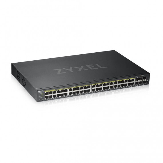 Zyxel GS1920-48HPV2 Valdomas Gigabit Ethernet (10/100/1000) Maitinimas per Eternetą (PoE) Juoda